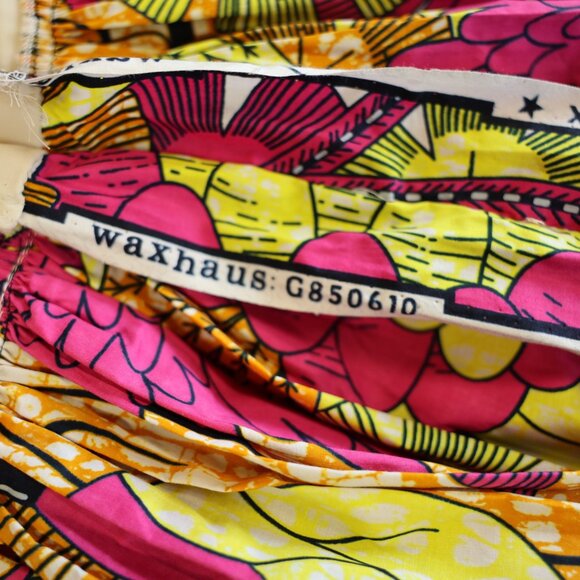 Vintage 1960s African Waxhaus Hummingbird Print Two-Piece Set Super Wax Cotton - Picture 17 of 17